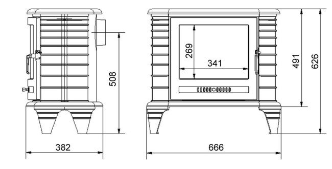 Pagguhit ng iron fireplace