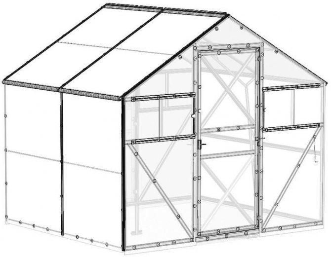 Pagguhit ng isang frame ng isang greenhouse mula sa isang profile pipe