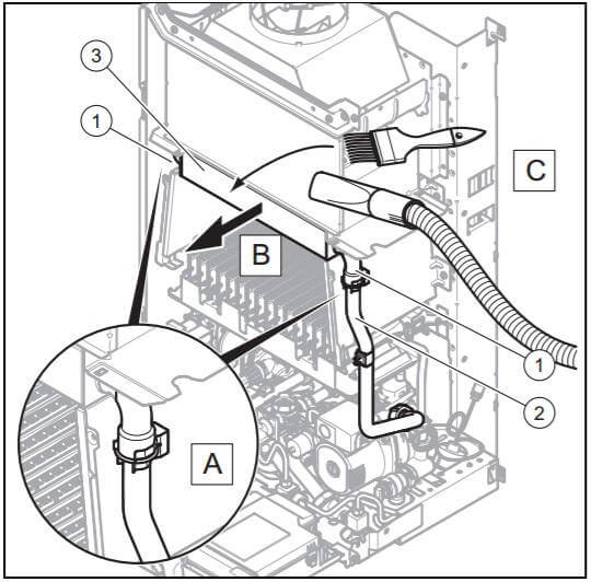 Paglilinis ng pangunahing heat exchanger ng isang gas boiler mula sa uling