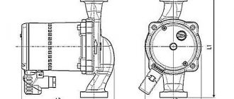 Cirkulationspumper til varmesystemer - diagram