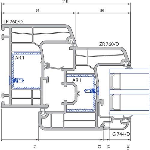 Deceuninck RUS Mga Paboritong Space profile.