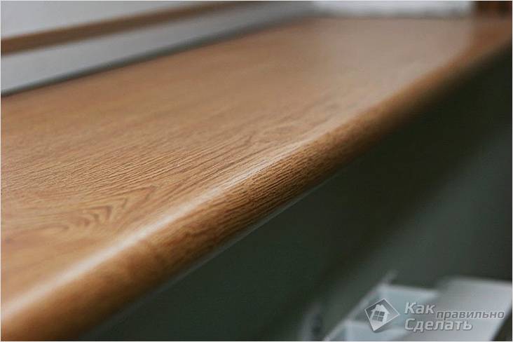 Wooden window sill