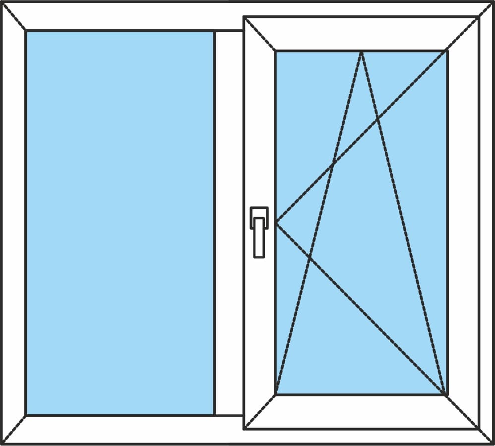 Dobbeltbladet vindue - tilt-and-turn-blind - Smart Windows