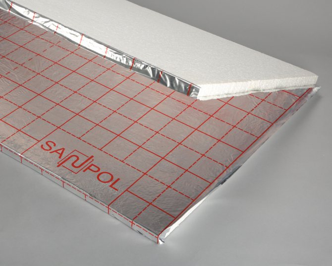 Foil polystyrene foam