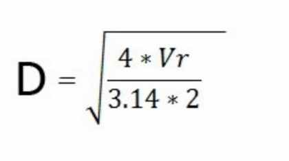 Formula para sa pagkalkula ng diameter ng tubo (panloob)