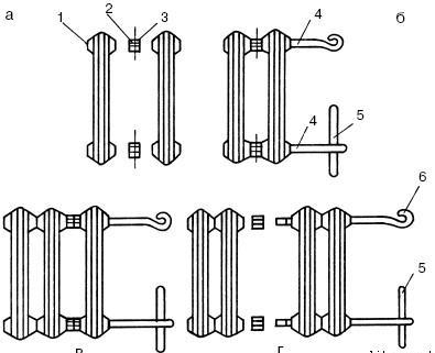 Mga kabit para sa isang cast iron radiator