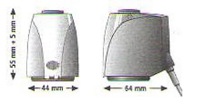 Termiske ventildrev dimensioner.