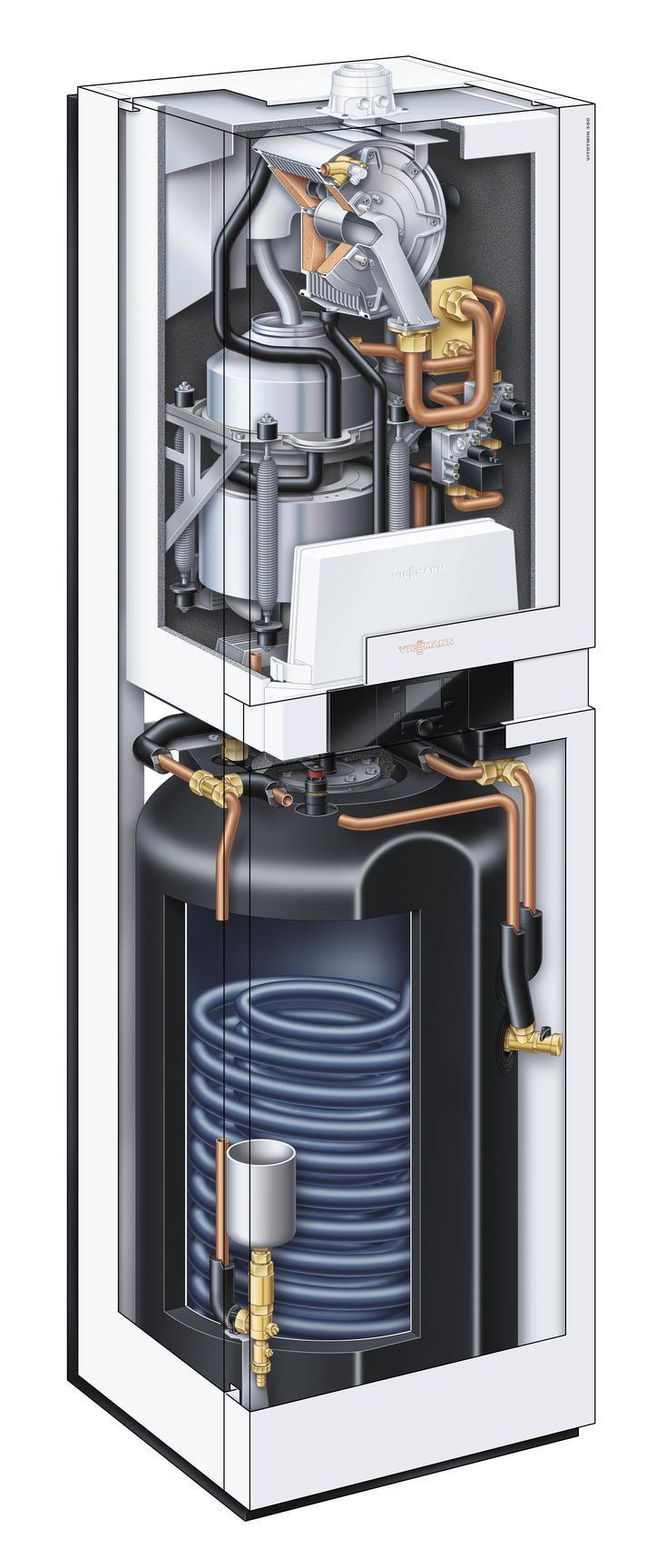 Gaskedel med Viessmann Vitotwin elektrisk generator