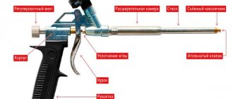 comment utiliser correctement un pistolet à mousse: conception de l'outil