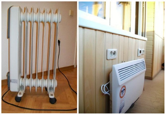 Heater at convector sa balkonahe