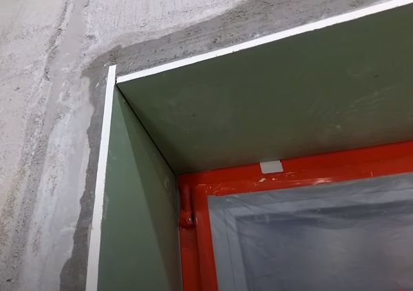 Mga slope ng plasterboard.