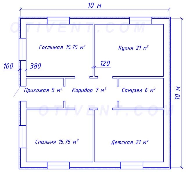 Indretning af et etagers hus