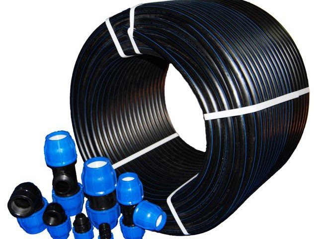 Polyethylenspiral med fittings.