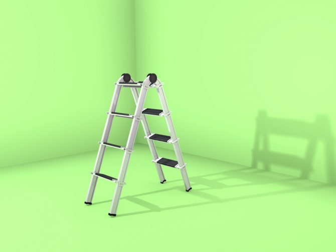 Ang isang step-ladder ay magiging isang mahusay na tumutulong sa paghuhugas ng mga bintana