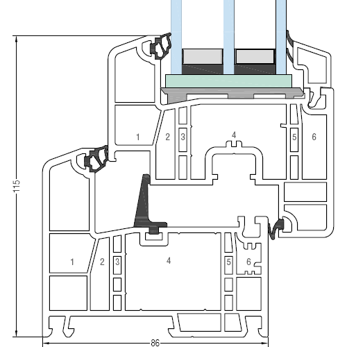 REHAU Geneo profiles.