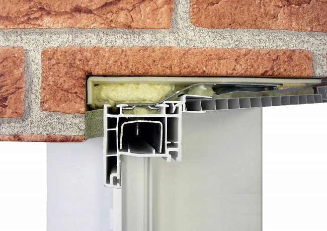 diagram ng pag-install ng sectional window