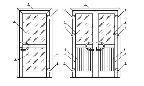 Diagram over en plastdør