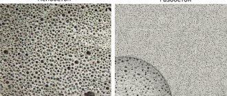 Ang istraktura ng aerated concrete at aerated concrete