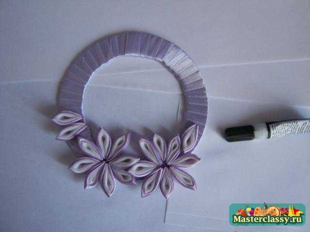 Diskarteng Kanzashi. Itali para sa mga kurtina Master class