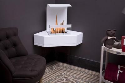 Corner fireplace