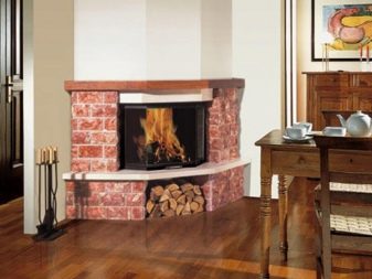 Corner fireplace