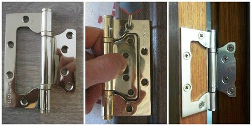 pag-install ng mga butterfly hinge sa pintuan