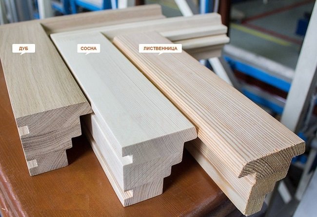 mga blangko para sa mga kahoy na bintana: oak, larch, pine